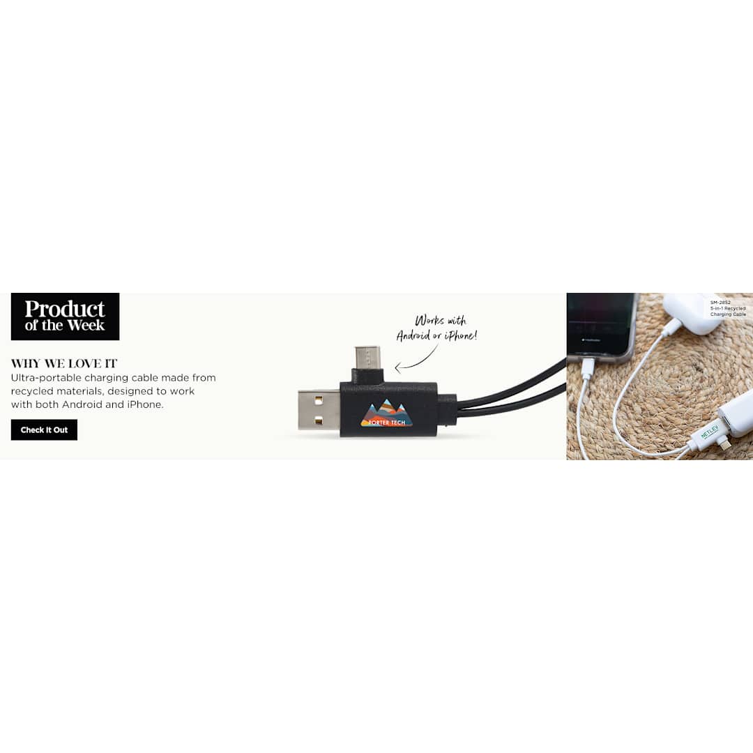 5-in-1 Recycled Charging Cable